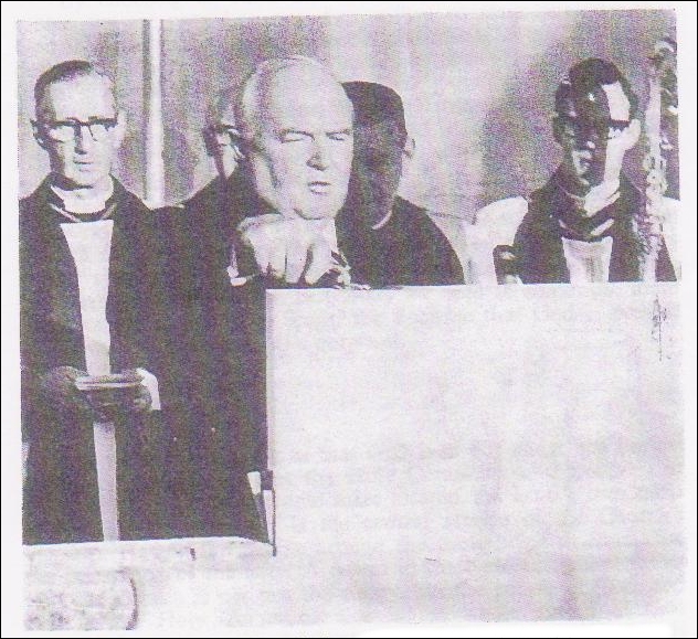 The Governor, Lord Grey, laying the foundation stone of St. Hilda's Parish Church.